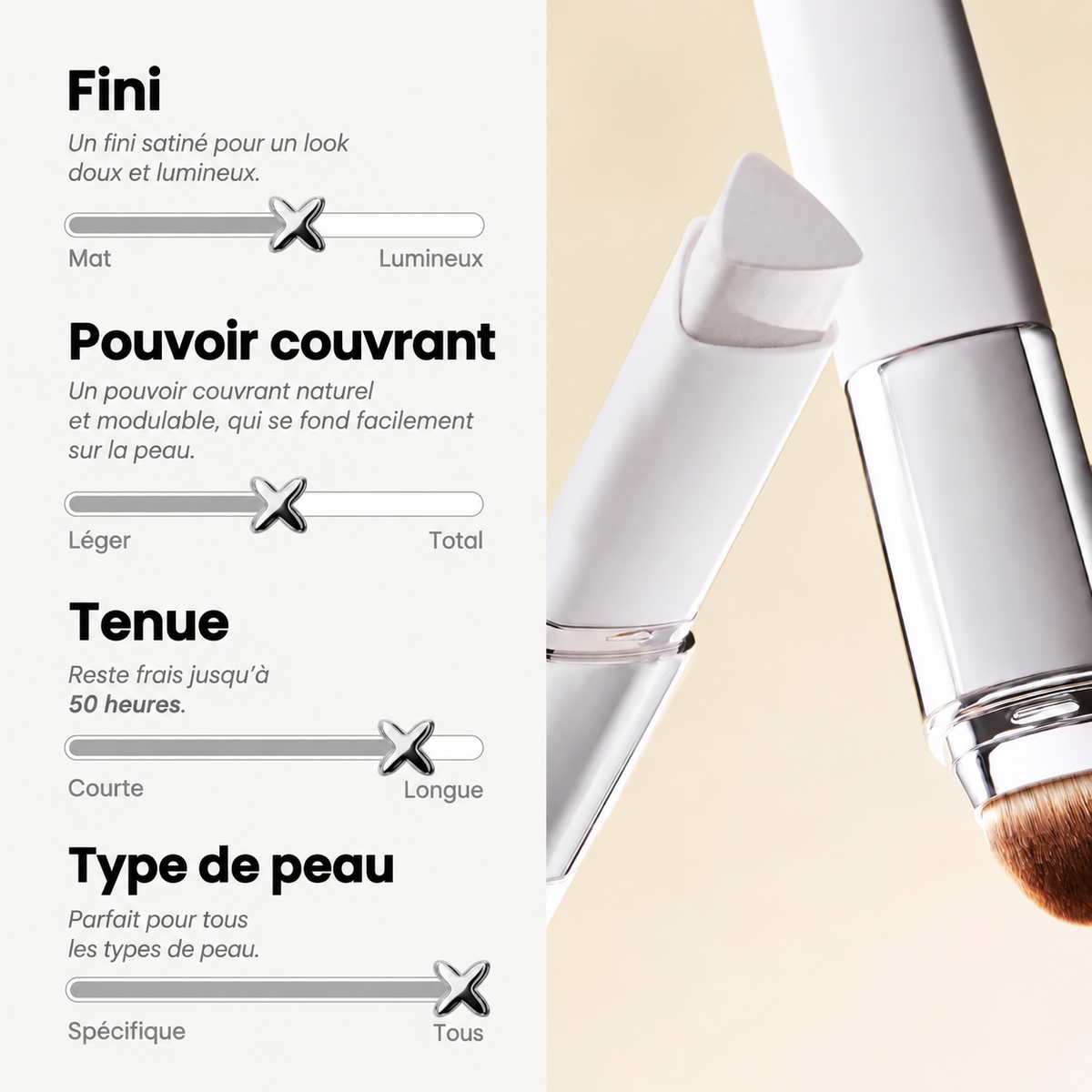Fond de teint 2en1